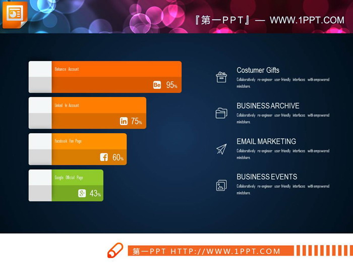 8张精致实用的PPT条形图（5）