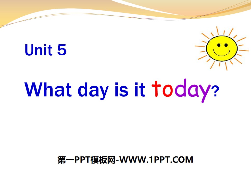  What Day Is It Today PPT 