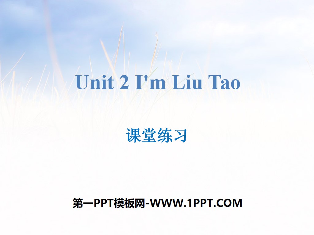 "I'm Liu Tao" classroom practice PPT