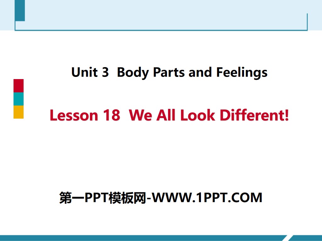 "We All Look Different!" Body Parts and Feelings PPT courseware download