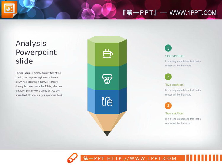 Five sets of PPT charts in exquisite color pencil style