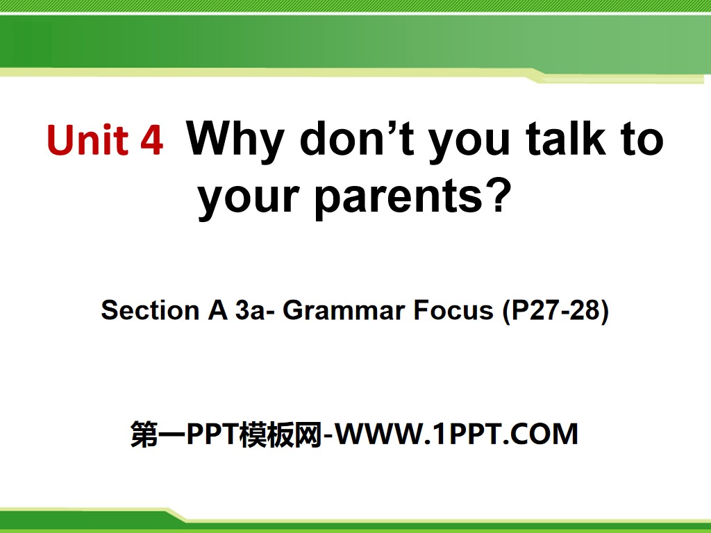 《Why don't you talk to your parents?》PPT课件14
