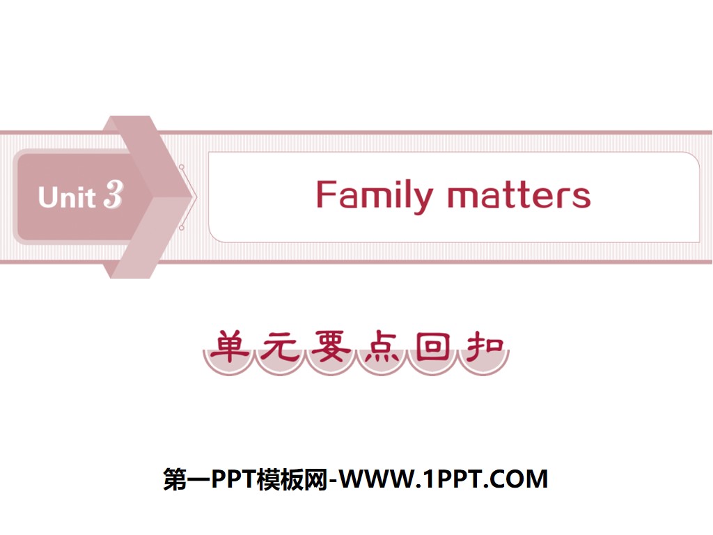 《Family matters》单元要点回扣PPT
