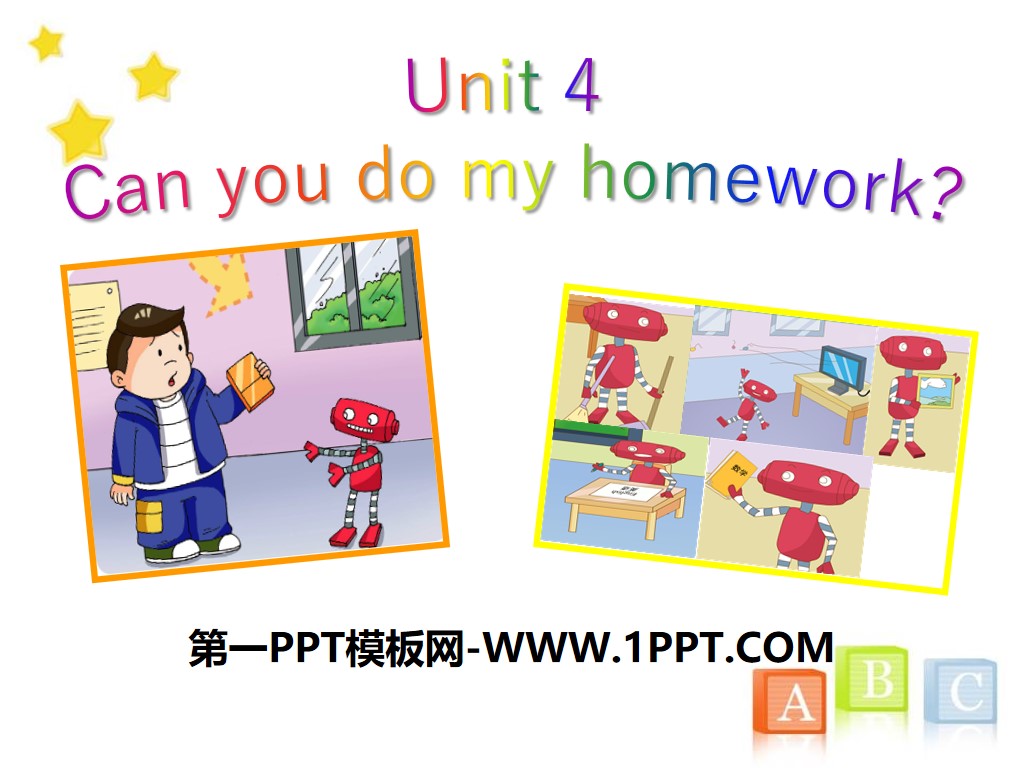 《Can you do my homework》PPT课件 字体-广州版五年级上册英语免费字体下载在线转换-道格办公