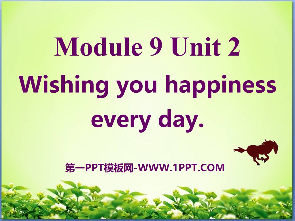 "Wishing you happiness every day" PPT courseware 2
