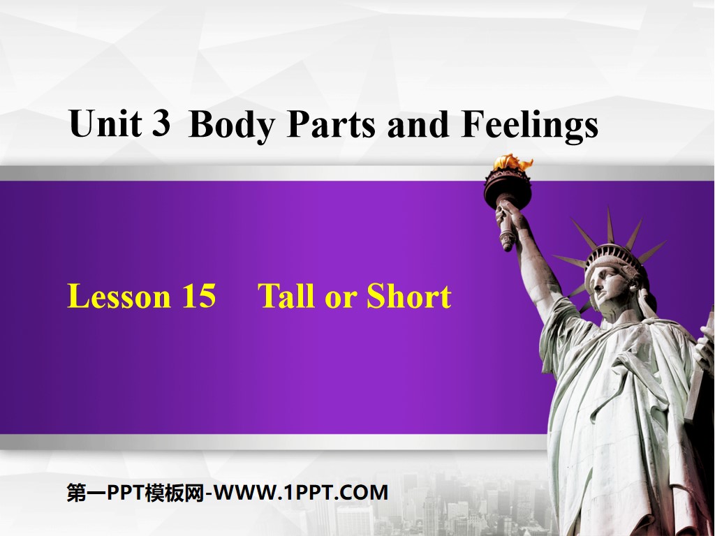 "Tall or Short" Body Parts and Feelings PPT courseware download