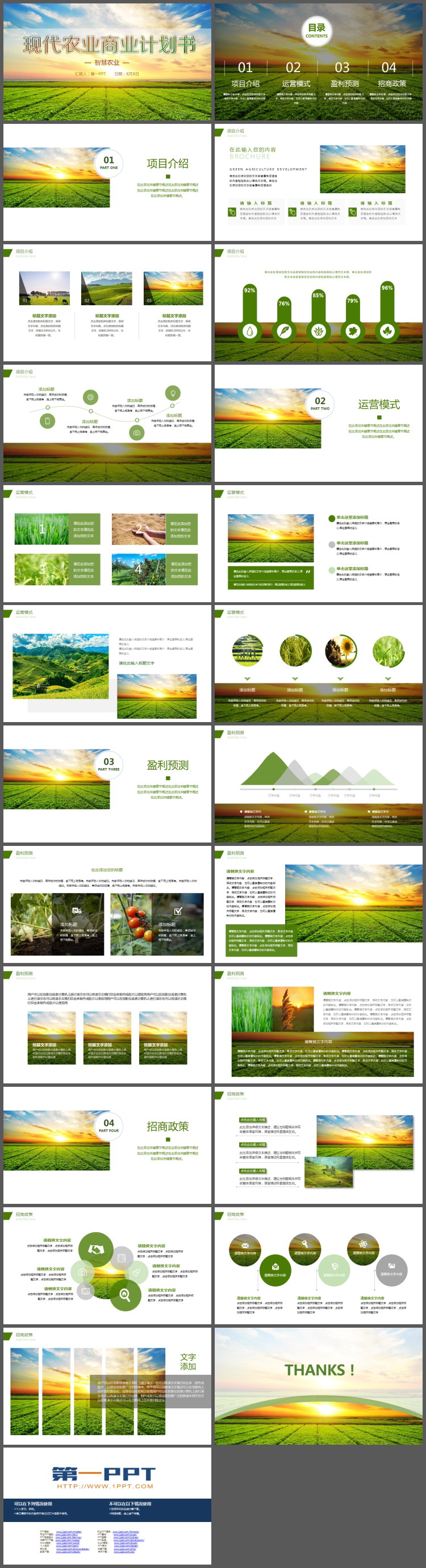 绿色现代农业商业计划书PPT模板（2）