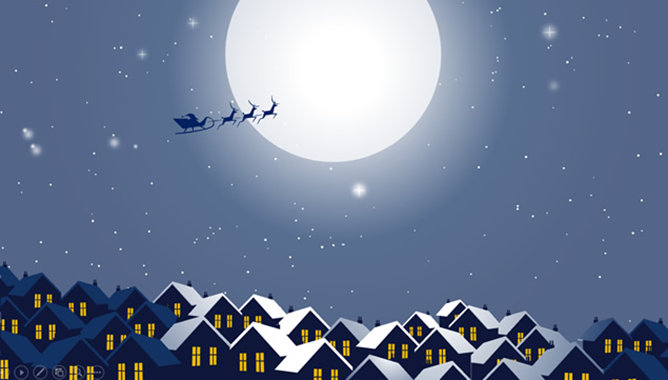Background music Christmas PPT animation greeting card