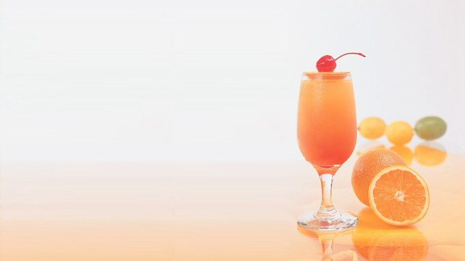 A glass of orange juice orange PPT background picture