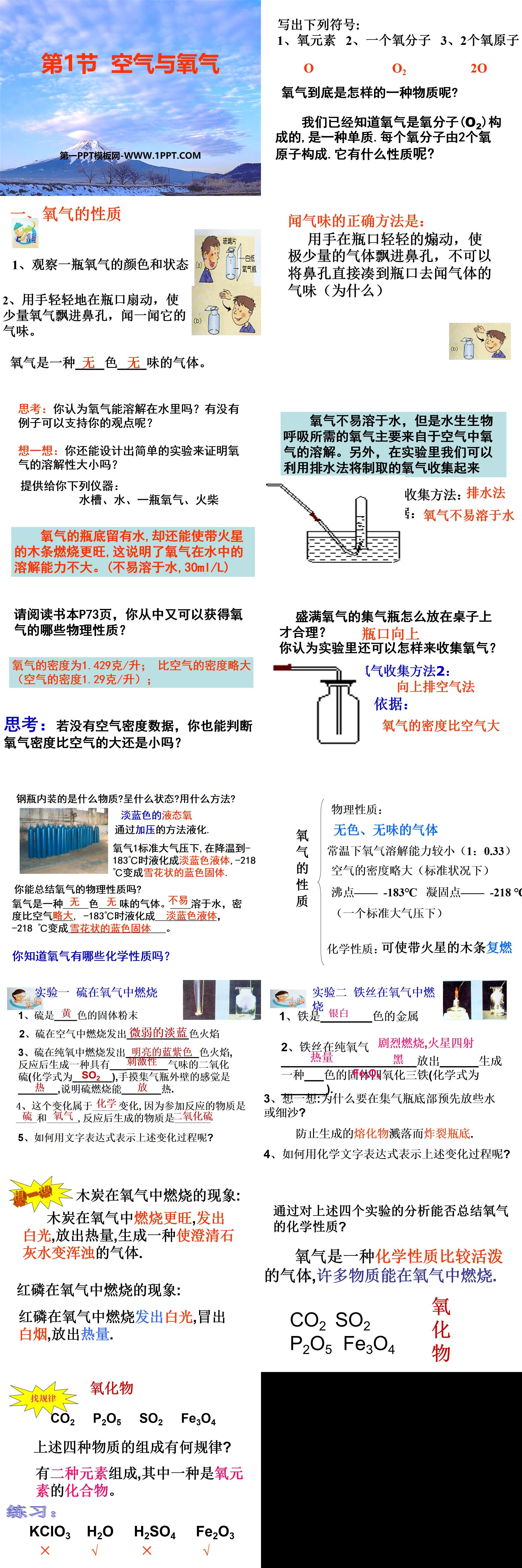 《空气与氧气》PPT
（2）