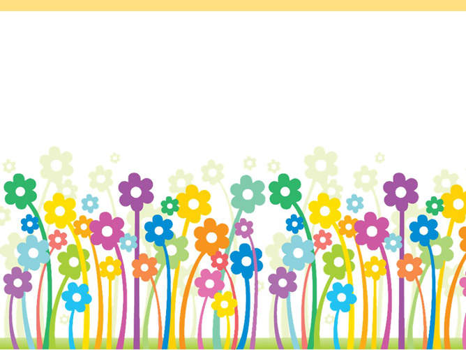 Colorful cute little flower PPT background picture