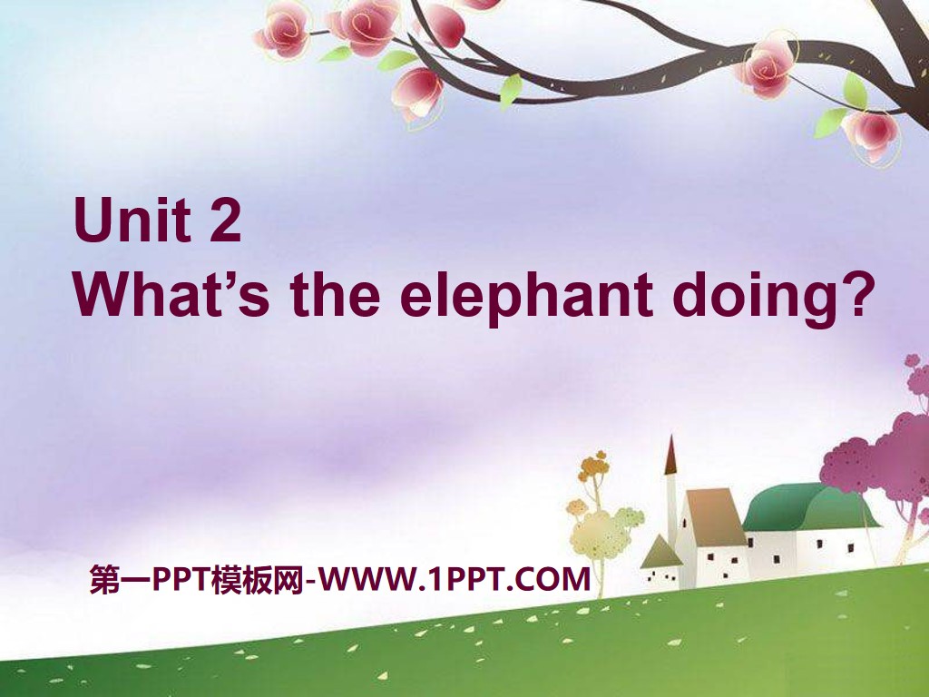 "What's the elephant doing?" PPT courseware 3