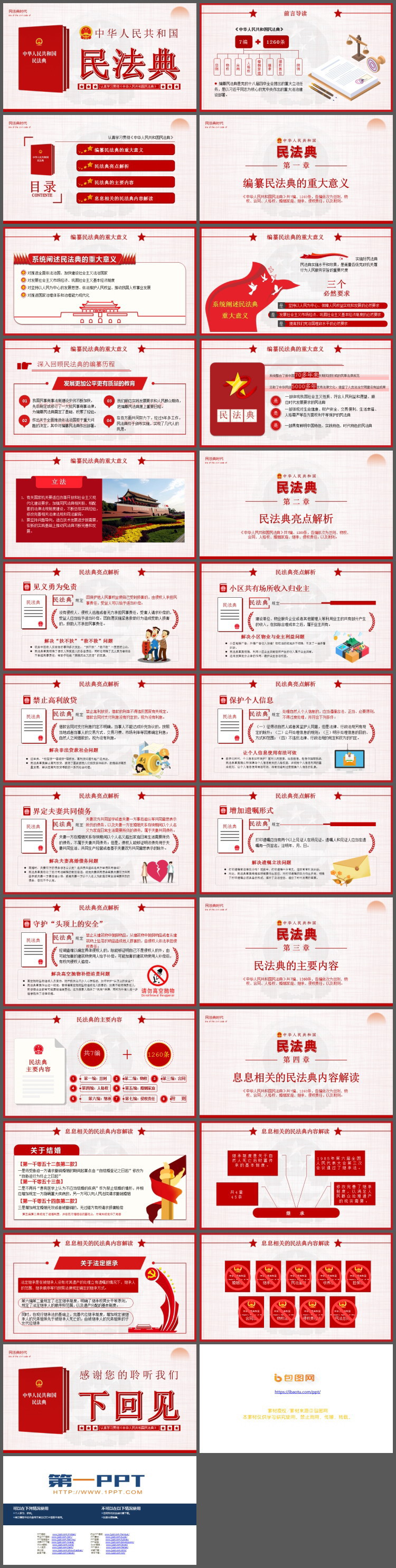 《中华人民共和国民法典》主题PPT模板（2）