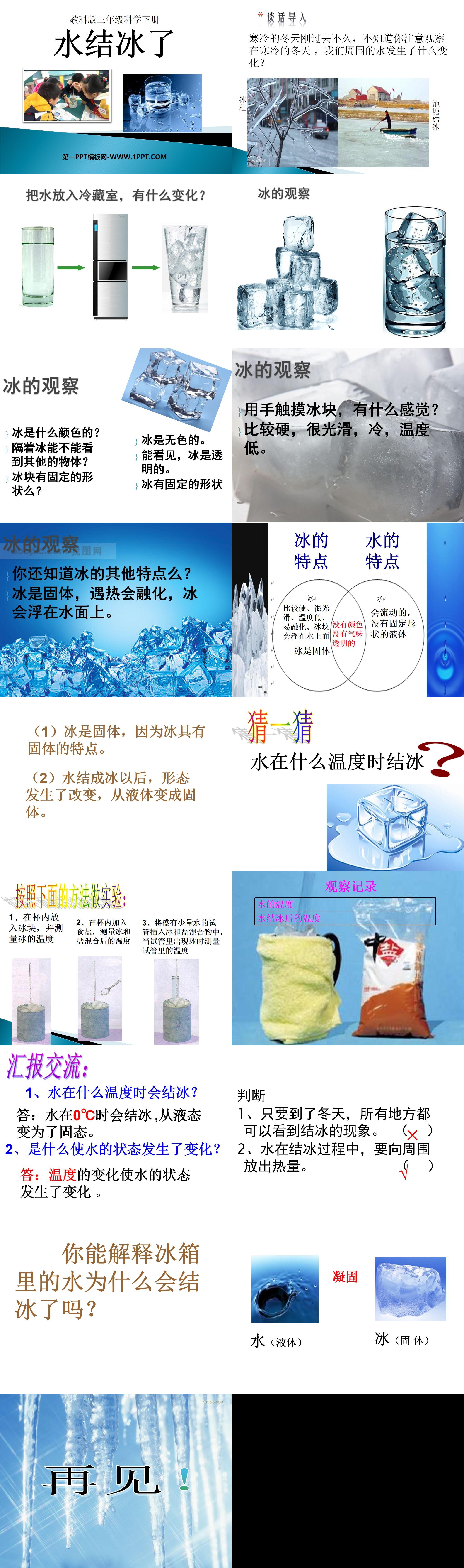《水结冰了》温度和水的变化PPT课件2
（2）