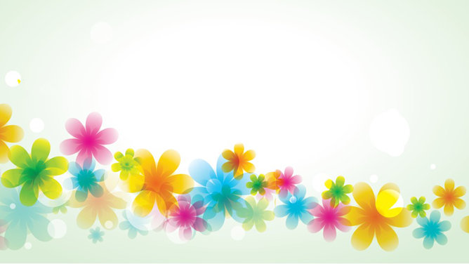 Colorful fantasy flower PPT background picture