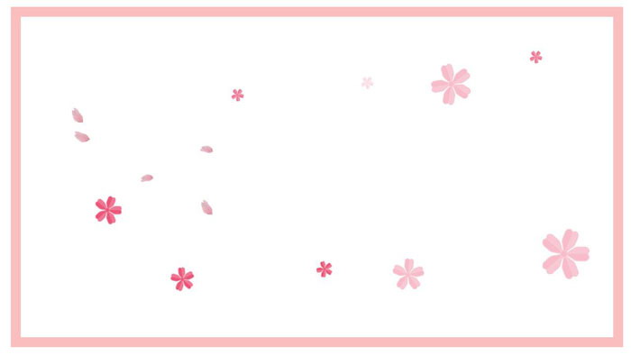 粉色樱花PPT边框背景图片（4）