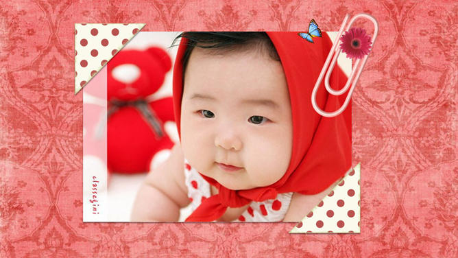 宝贝婴儿儿童相册PPT模板（5）