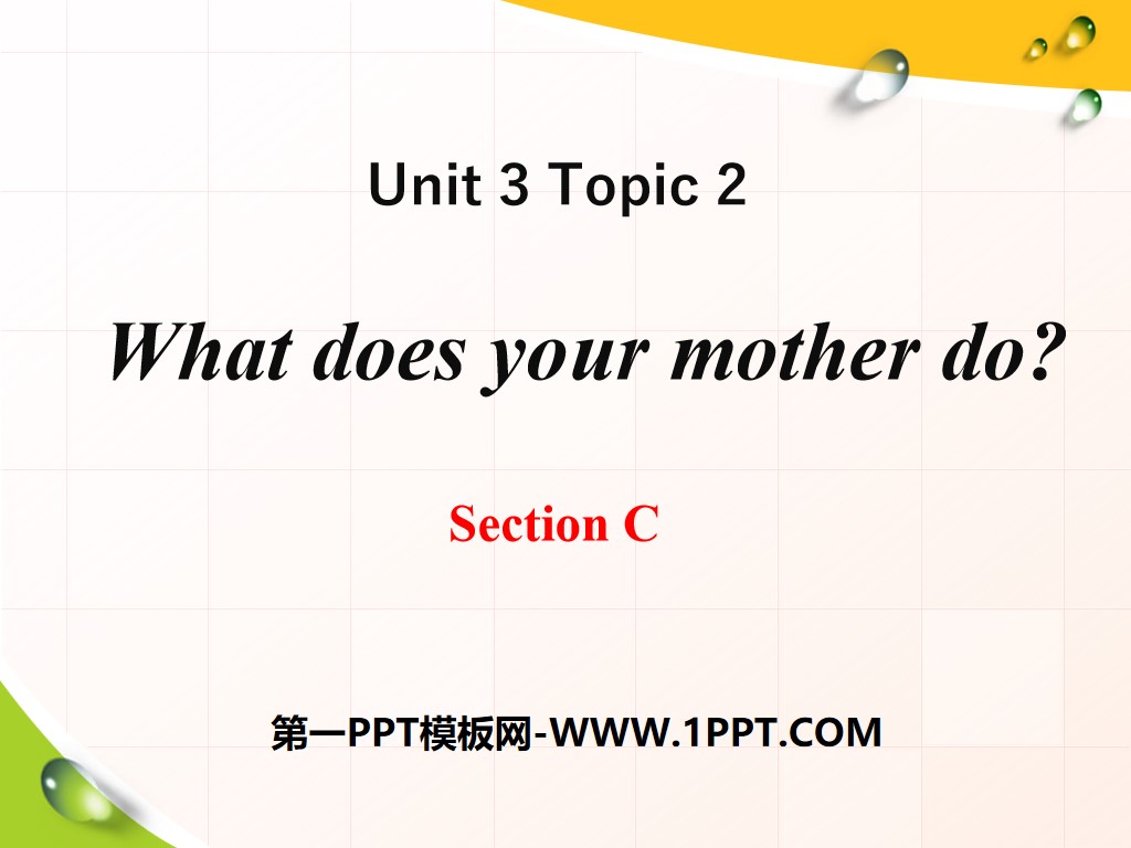 《What does your mother do?》SectionC PPT
