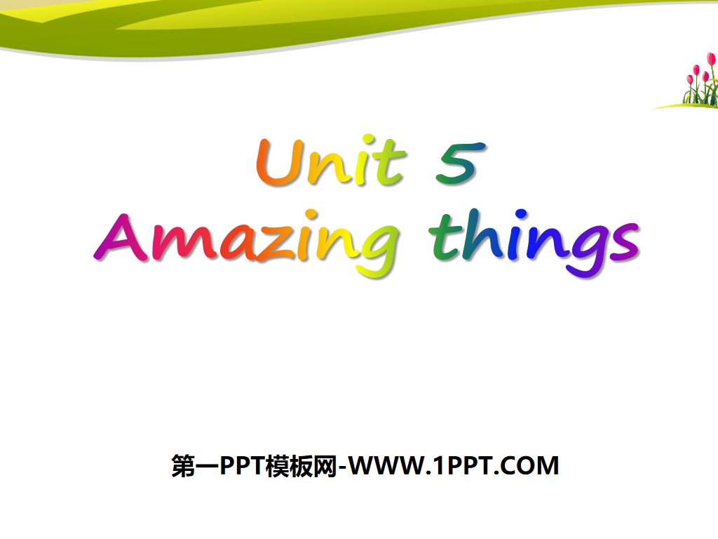《Amazing things》PPT
