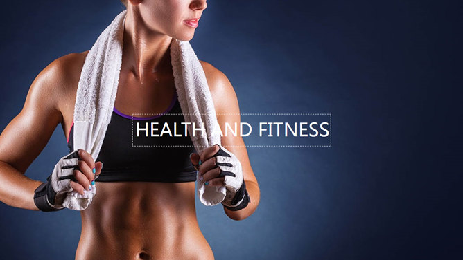 Weight loss exercise fitness theme PPT template