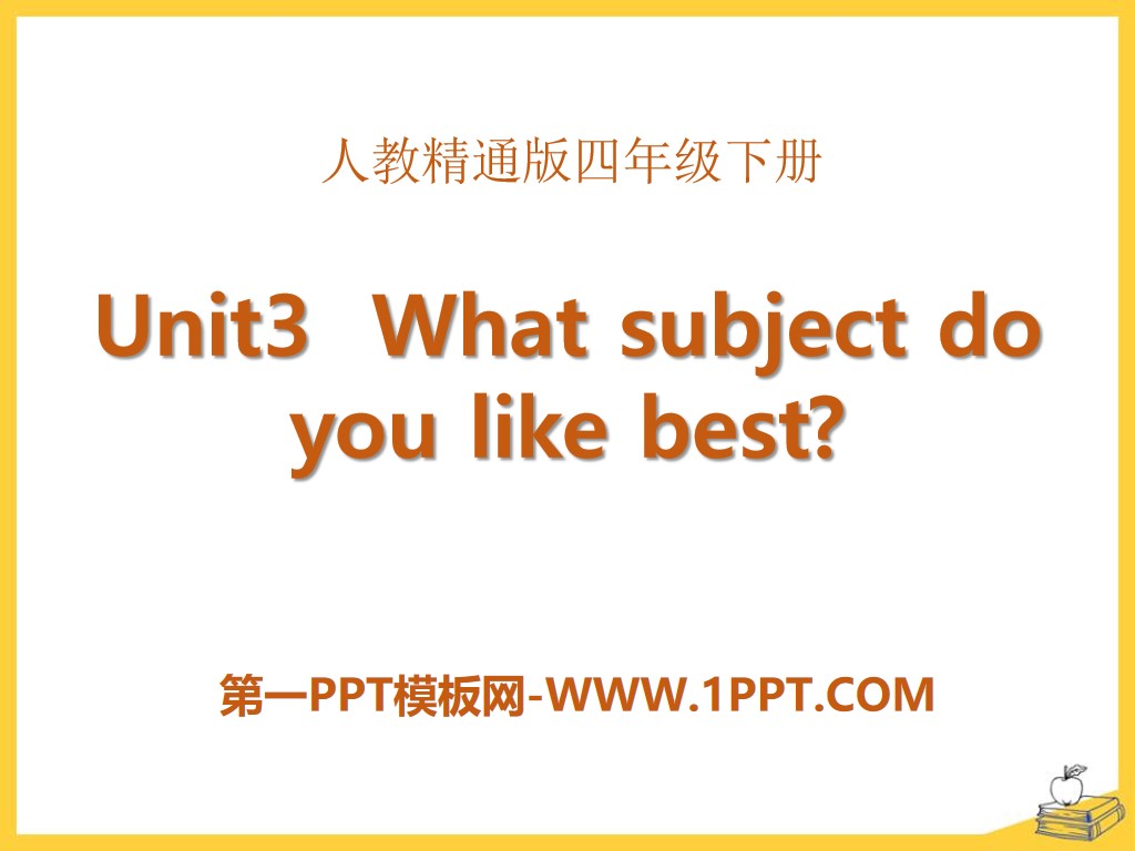"What subject do you like best" PPT courseware 3