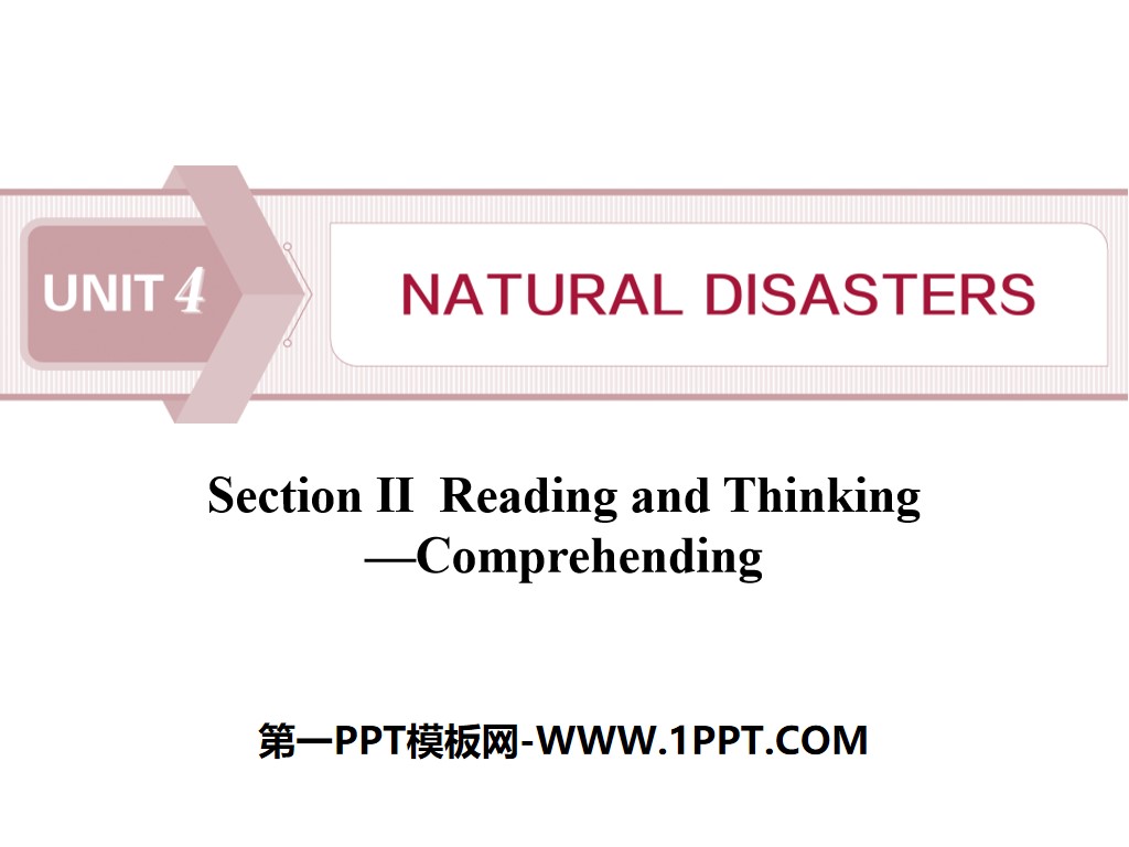 "Natural Disasters" Reading and Thinking PPT courseware