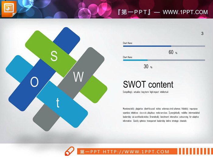 三张企业SWOT分析PPT图表（3）