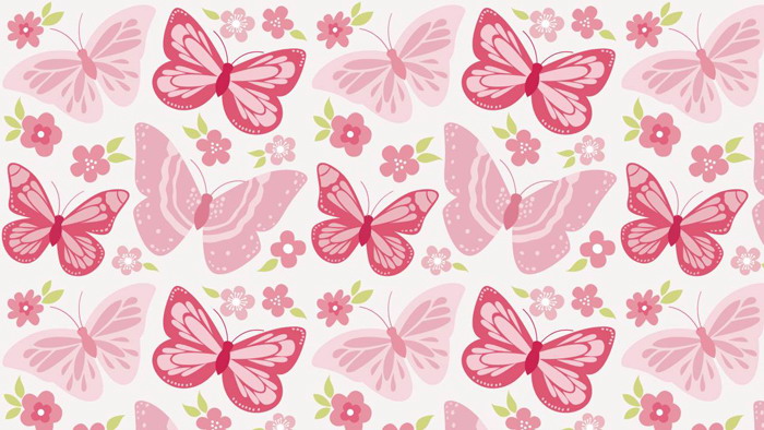 粉紅色時尚蝴蝶PPT背景圖片免費下載