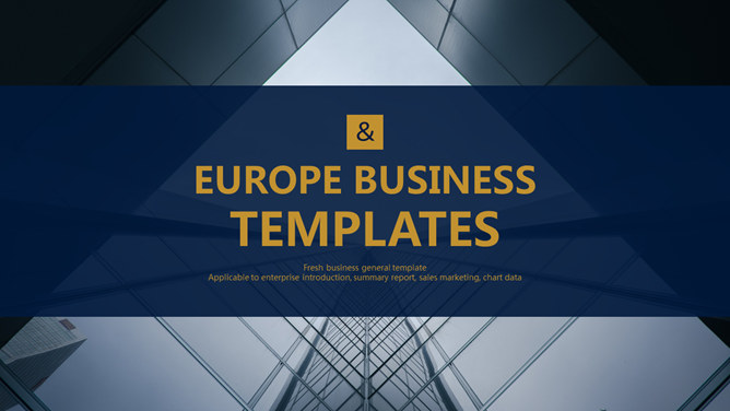 European and American style simple atmosphere business PPT template