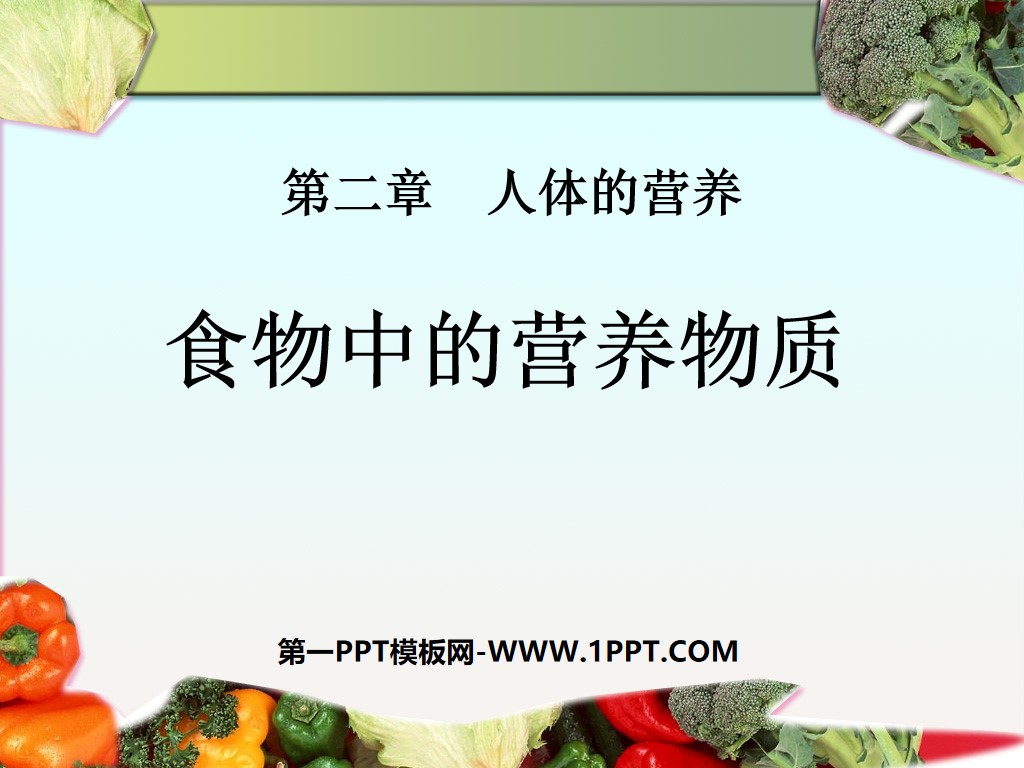 《食物中的营养物质》人体的营养PPT课件5
