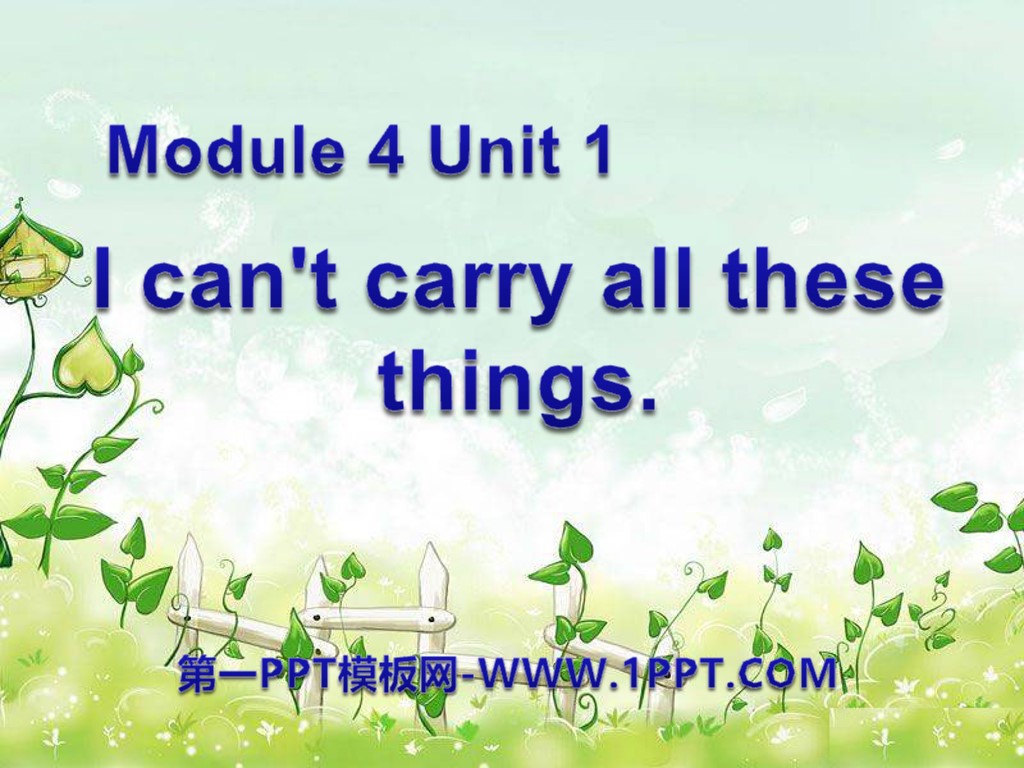 "I can't carry all these things" PPT courseware 2