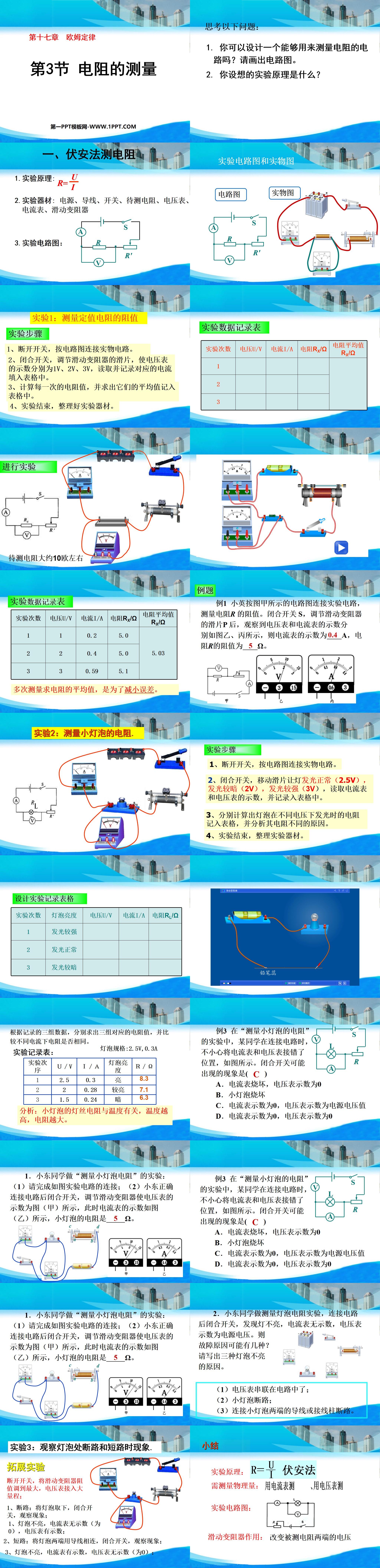 《电阻的测量》欧姆定律PPT课件5
（2）