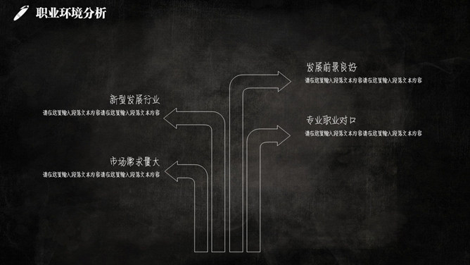 黑色大学生职业生涯规划PPT模板（12）