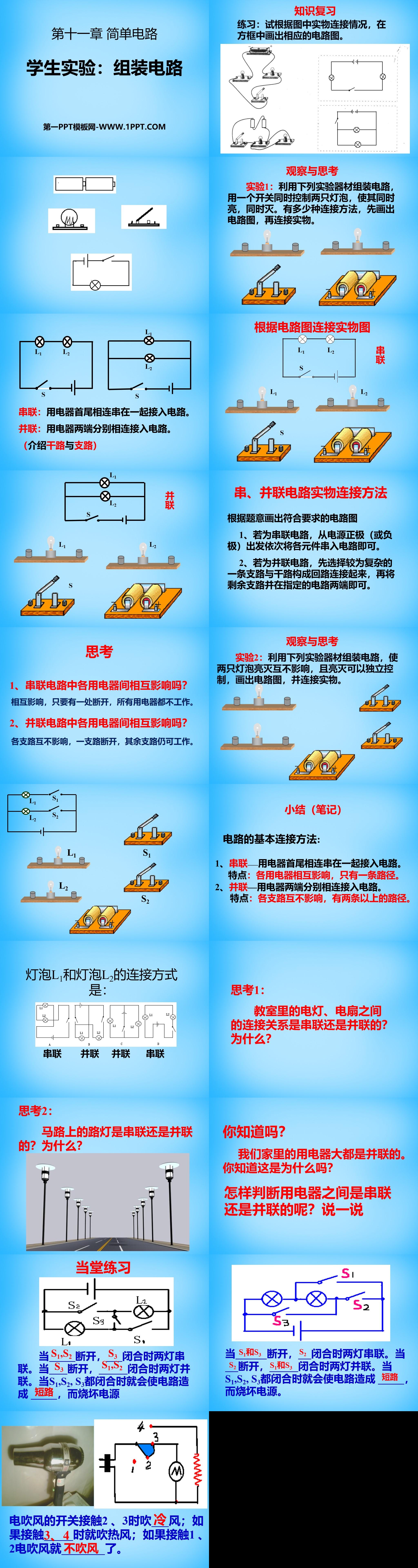 《组装电路》简单电路PPT课件
（2）