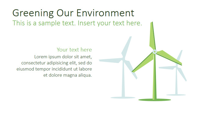 绿色地球保护环境PPT模板（2）
